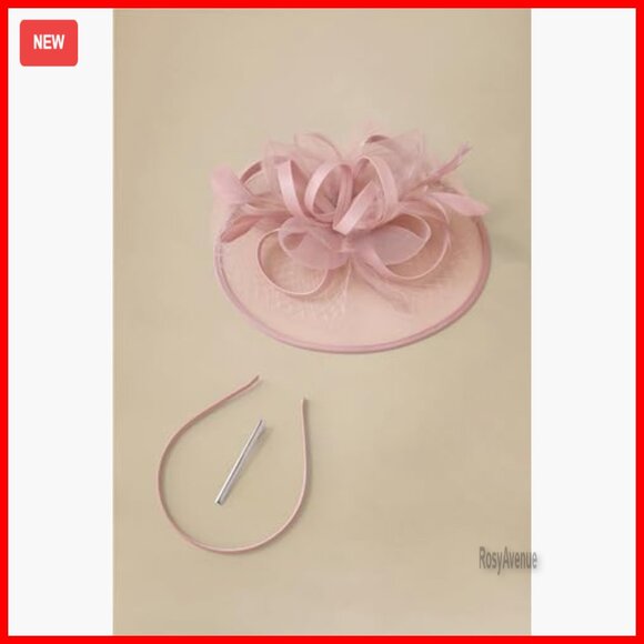 Elegant Derby Fascinator Hat with Feathers and Ribbons for Special Occasions